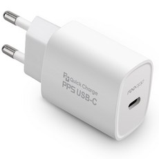 루앱 25W USB-PD C타입 PPS 초고속 충전기 어댑터, 화이트 x 1개