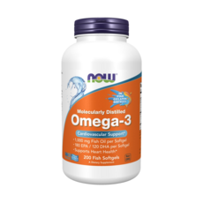 나우푸드 멀레큐럴리 디스틸드 오메가 3 1000mg 피쉬 소프트젤, 200정, 1개