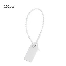 100pcs 셀프 잠금 간판 넥타이 플라스틱 변조 보안 씰 (250mm/10 "길이), 하얀색