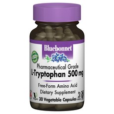 블루보넷 L-트립토판 500mg 베지터블 캡슐 무설탕 글루텐 프리, 30개입, 1개, 30정