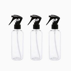 병도매닷컴 DT200 투명 건스프레이 용기, 검정캡, 3개입