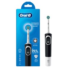 오랄비 D100 바이탈리티 크로스액션 전동칫솔 블랙, 3710