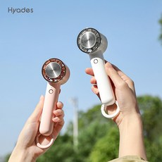 Hyades 휴대용 아이스 냉각 미니 손선풍기 무소음 USB 사무실 탁상선풍기, 화이트