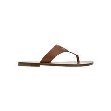 [국내매장정품] 셀린느 여성 트리오페 플랫 샌들 - 탄 / 345743644C04LU TRIOMPHE FLAT SANDALS