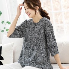 물론 여성용 인견 7부소매 패턴 블라우스