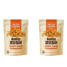 [생자연] 후라이드깡오징어120g x 2봉 바삭한 진미채 튀김, 120g, 2개