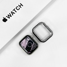 고겟 애플워치 한줄 큐빅 하드케이스 40mm, 블랙