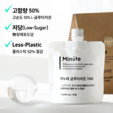 미누테 글루타치온 7AM 네덜란드산 L글루타치온 50% 고함량 저당 친환경 식품, 30정, 1개