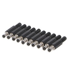 DC 인라인 플러그 소켓 잭 커넥터 어댑터 플라스틱 C를위한 10pcs 5.5x2.5mm 수컷, 다른