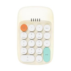 노트북 충전식 회계용 노트북 번호 키보드 2.4G 번호 키패드, 92mmx148mmx30mm, PP, 노란색
