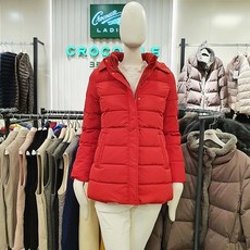크로커다일레이디 정열적인 색감의 올리비아하슬러 탈부착 가능 후드 집업 덕다운 패딩 점퍼 뉴코아 인천점