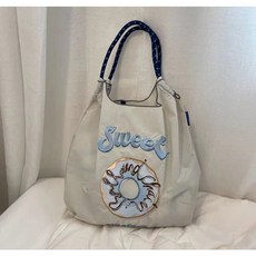 대용량 캔버스 클러치 옥스포드 천 주머니 자수 나일론 쇼퍼백 토트 숄더백