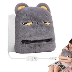 책상 아래 발 히터 소프트 플러시 USB 전원 가열 발 따뜻하게 4 기어 온도 설정 책상 발 아래 미끄럼 방지, 02 beige
