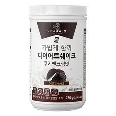 비타할로 가볍게 한끼 다이어트 쉐이크 쿠키앤크림맛, 1개, 750g