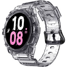 스페이스쉴드 갤럭시워치 일체형 크리스탈 클리어 스트랩 40mm, 투명블랙