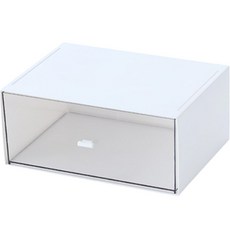 다퍼세일즈 데스크탑 사무용품 심플 수납함 싱글칸, 화이트, 1개
