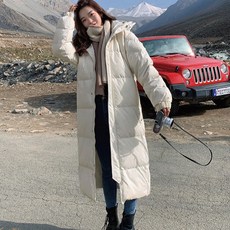 롱 후드 패딩 하이넥 겨울 여성 아우터 캐주얼 데일리 점퍼
