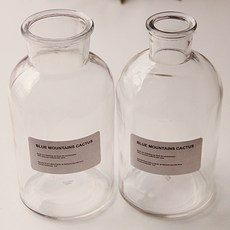 리버그린 시약병 좁은입구 + 넓은입구 2p 500ml, 투명