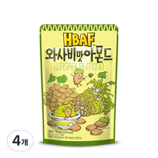 HBAF 바프 와사비맛아몬드, 190g, 4개