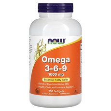 NOW Foods 오메가3-6-9 1 000mg 소프트젤 250정