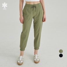 ELLE PARIS 여성 쿨터치 링클프리 스트레치 조거 팬츠