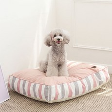 로하스펫 반려동물 면 잠잠 사각방석, 핑크