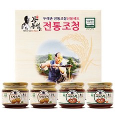 명인 호박조청 사과조청 500gx4개입/전통식품명인 강봉석 조청 명절선물세트, 1개