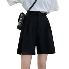 여성용 Rogar 와이드핏 밴딩 반바지 슬렉스