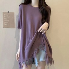 Mayfox 여성 반팔 원피스 수술 원피스 데일리 스커트 캐주얼 스커트