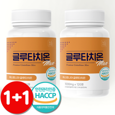 글루타치온 맥스 식약처인증 HACCP 대용량 뉴트라업, 2개, 120정