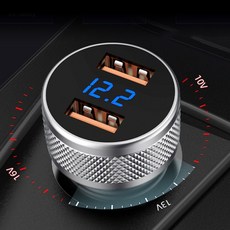 셀브로 전압표시 듀얼 USB 충전기(퀄컴3.0) 차량용 시거잭 핸드폰 고속충전 볼트게이지, 02_USB(QC3.0)+USB(QC3.0)