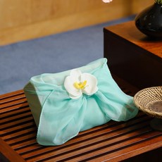 아스파시아 호접란 용돈박스 + 보자기 세트, 블루