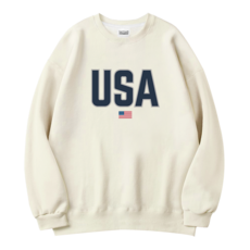 더팀 USA 남여공용 오버핏 특양면 맨투맨