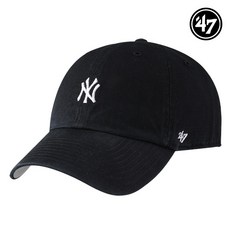 47브랜드 뉴욕양키스 MLB 남자 여성 엠엘비 볼캡 모자 B-BSRNR17GWS-BK, 블랙
