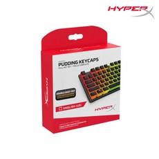 하이퍼엑스 HyperX 이중사출 PBT 영문 푸딩 키캡 (블랙)