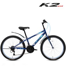 케이투바이크 K2BIKE 학생용 24인치 MTB자전거 KMT24GS 21단 완조립, KMT24GS(레이브) 매트블랙 조립+사은품C