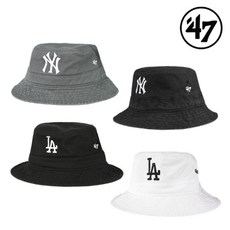 47브랜드 버킷햇 LA다저스 뉴욕양키즈 MLB 벙거지 모자 4종택일, 03)B-BKT12GWF-BK:OSFA