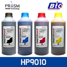 프리즘테크놀로지 HP9010 무한 리필 잉크 호환 HP8710 HP8720 HP8610 HP8210 HP7740 HP7720 MB2120 MB2390 MB2720 MB5190, HP9010(검정 안료+컬러 염료) 4색 세트, 1개