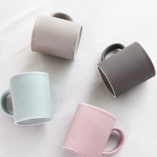 프렐류드 미떼 머그컵 4종 세트, 핑크, 민트, 라이트그레이, 다크그레이, 1세트