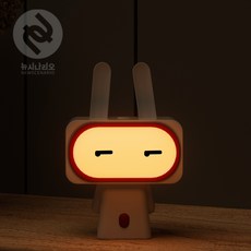 뉴시나리오 감성 LED 바니 토끼 무드등 인테리어 타이머 무선 침실 조명, 새침바니