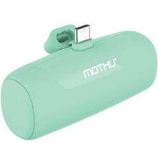 모디스 미니 무선 일체형 보조배터리 5000mAh C타입, MOTHIS-M5000CP, 민트