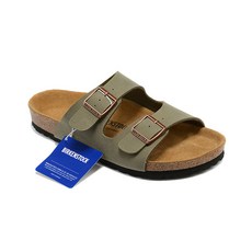 버켄스.탁 Birkenstoc.k Arizona 시리즈 인조 스웨이드 더블 단추 쿨링 비치 샌들
