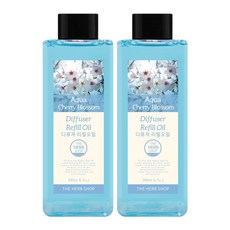 더허브샵 디퓨저 리필오일 2p, 아쿠아체리블라썸, 2개, 200ml