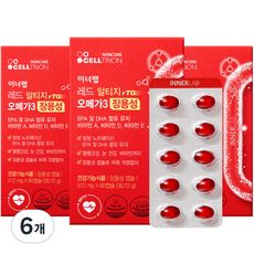 셀트리온 이너랩 레드 알티지 오메가3 장용성, 60정, 6개