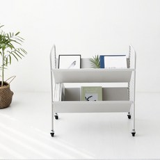 마켓비 RATNER 책꽂이 트롤리, 라이트그레이