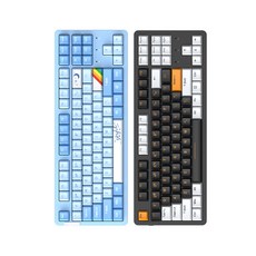 다얼유 A87pro RGB 블루투스 키보드 미니 휴대용 맥북, 상세이페이지 참고, 상세이페이지 참고, 퍼플 유선
