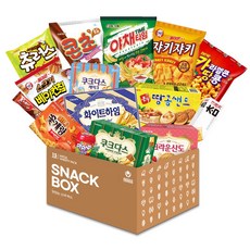 크라운 과자 폭탄 럭키박스 야유회간식 캠핑간식 선물세트 전용패키지, 스낵 럭키박스 15P, 1세트