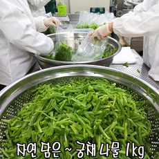 A급 불린 궁채나물 / 위생적으로 불림 절단 세척후 1kg씩 개별 진공포장된 아삭아삭 줄기상추, 1kg, 1봉