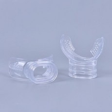 클리어 다이브 튜브 스노클 실리콘 수중 다이빙 튜브 스노클 마우스 피스 레귤레이터 수영 액세서리, 기본, 보여진 바와 같이, 1개