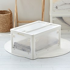 하우스레시피 폴딩 리빙박스 85L, 아이보리, 1개